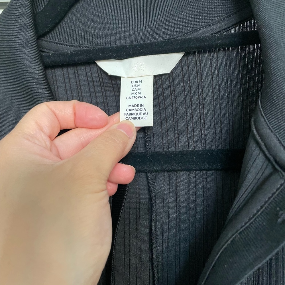 H&M maxi black collar dress